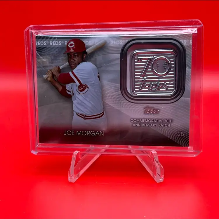 Joe Morgan Topps Series 1 - 70th Anniversary Logo Patch Card Cincinnati, Cincinnati Reds