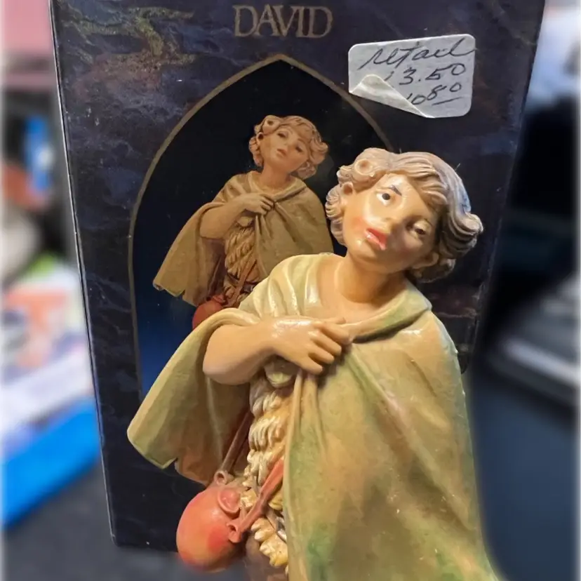 David- Vintage Fontanini Heirloom Collection Religious/Nativity figure, hand-painted resin. Bagni di Lucca, Italy , Original Box