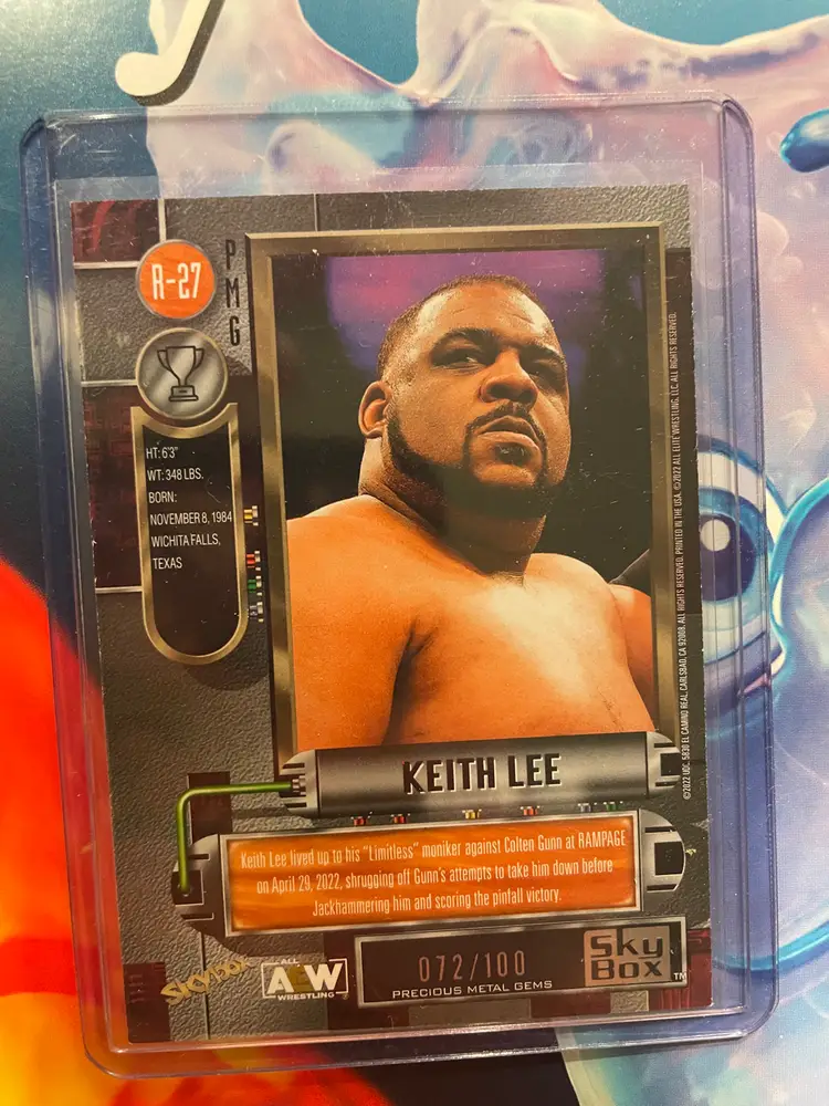 Keith Lee AEW Metal 2022 Retro Red PMG 72/100