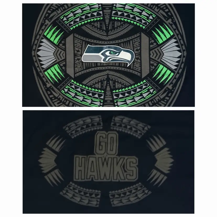 Seattle Seahawks Nation t shirt native american design NFL football mariners