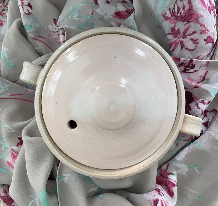 Pale Pink Handmade Pottery Crock with Lid