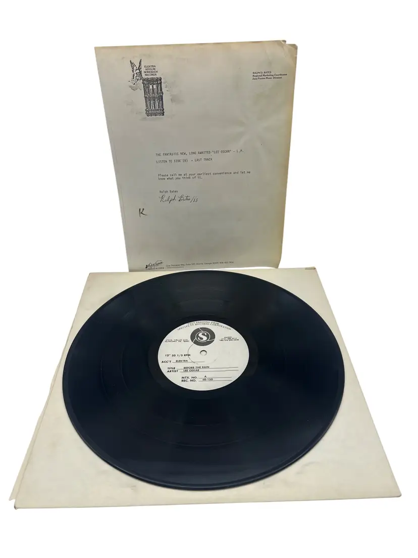 Lee Oskar Before The Rain Test Pressing LP Elektra 6E-150 with Promo Letter 1978