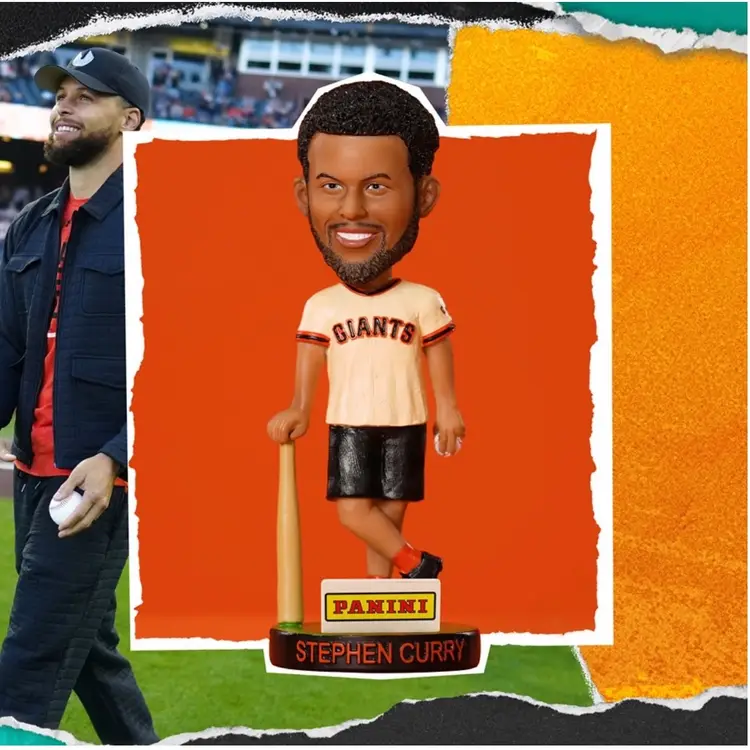 SF Giants x GS Warriors Collab: Steph Curry Bobblehead (New In Box)
