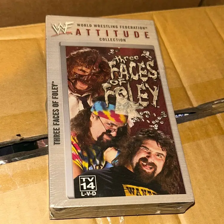 World wrestling Federation attitude collection, 2001, three faces of Foley VHS tape, See Description And Pictures