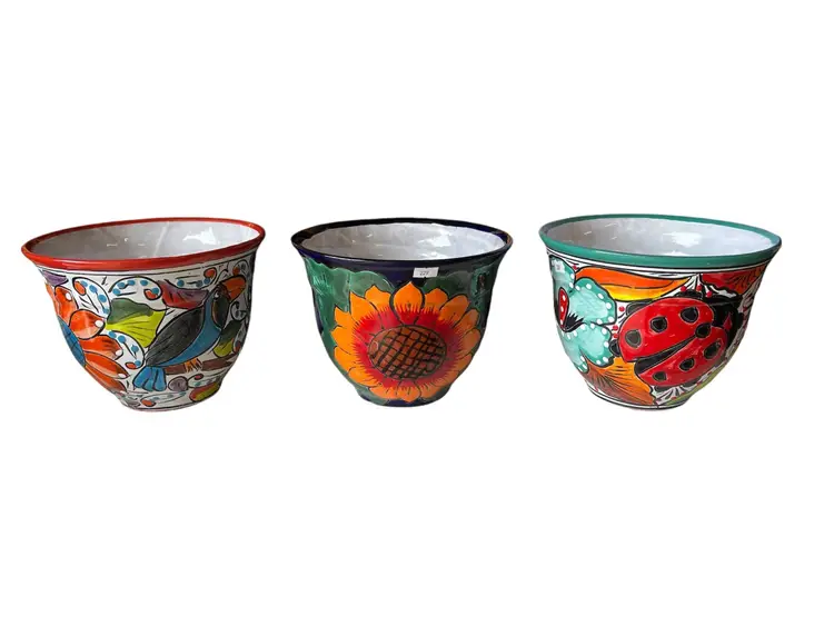 #01 Item # 229 Talavera Pot Running Bird