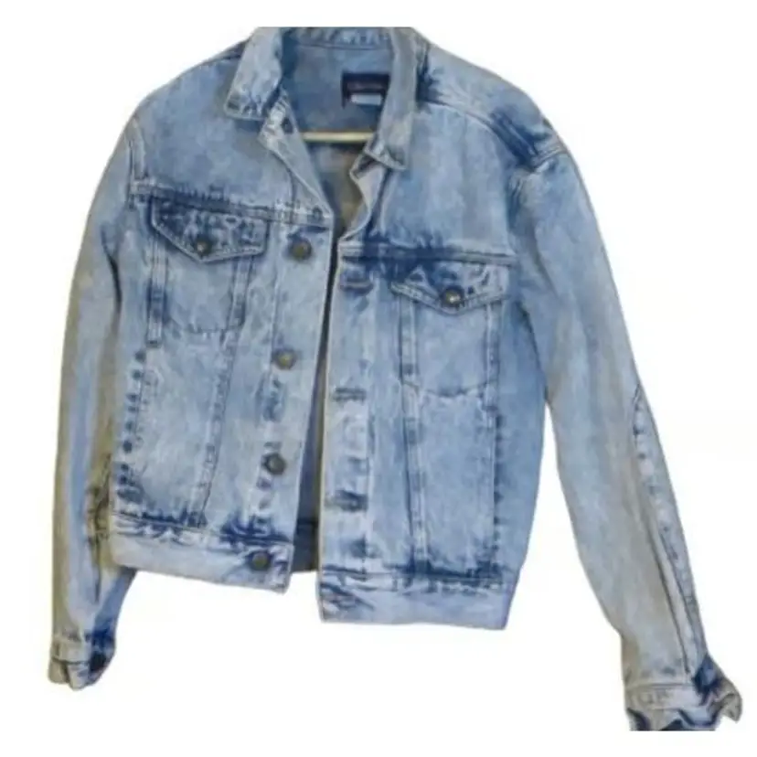 Vintage Calvin klein Acid Wash Denim Jacket 100 Percent Cotton Size Small