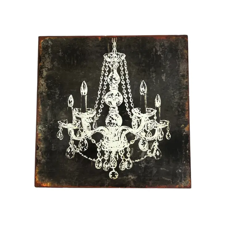 Rustic and Victorian Hanging Chandelier Wall Decor Tin Metal