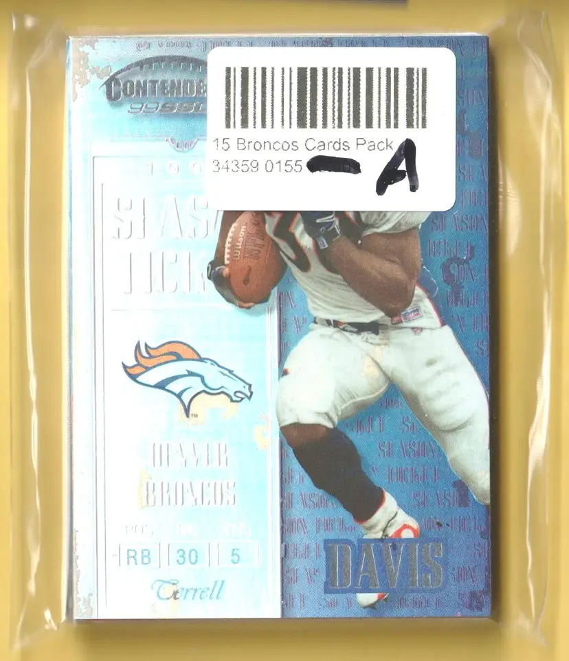 15 Card Pack A Denver Broncos Terrell Davis