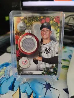 2025 Aaron Judge Topps Holiday Game Worn Relic New York Yankees