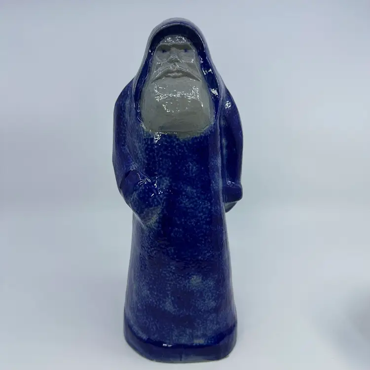 Vintage Eldreth Pottery Salt Glaze Old World Santa 10.5”