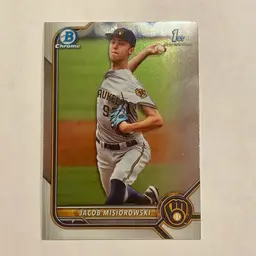 Jacob Misiorowski 2022 Bowman Draft Chrome #BDC-132 Milwaukee Brewers