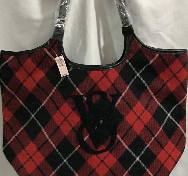 NWT - Victoria’s Secret Red Plaid Tote