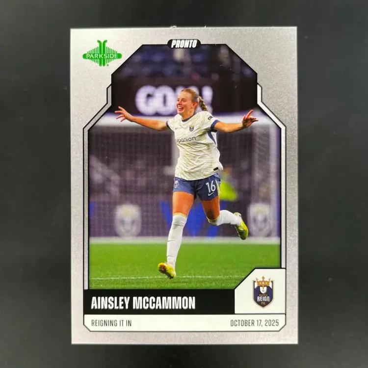 Ainsley Mccammon 2025 Parkside Pronto NWSL Silver /10 #174 Soccer Card
