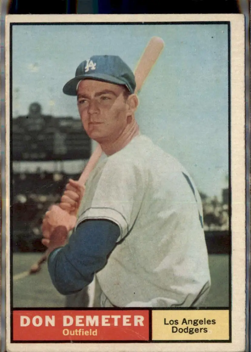 1961 Topps #23 Don Demeter - ( ) - Los Angeles Dodgers
