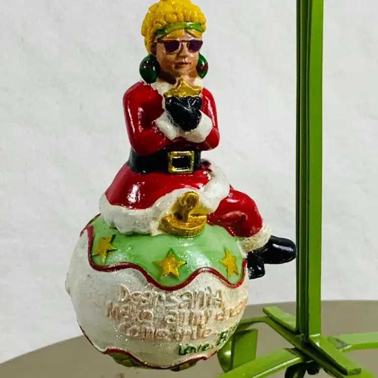 Handmade Wooden Emerson Street For Curves Vintage Christmas Ornament Approximately 4” Tall And 3” Long Super Fun Reads “Dear Santa, Make All My Dreams Come True”