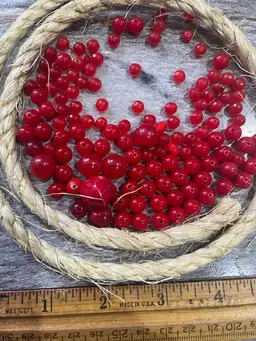Vintage Red Plastic Bead Mix