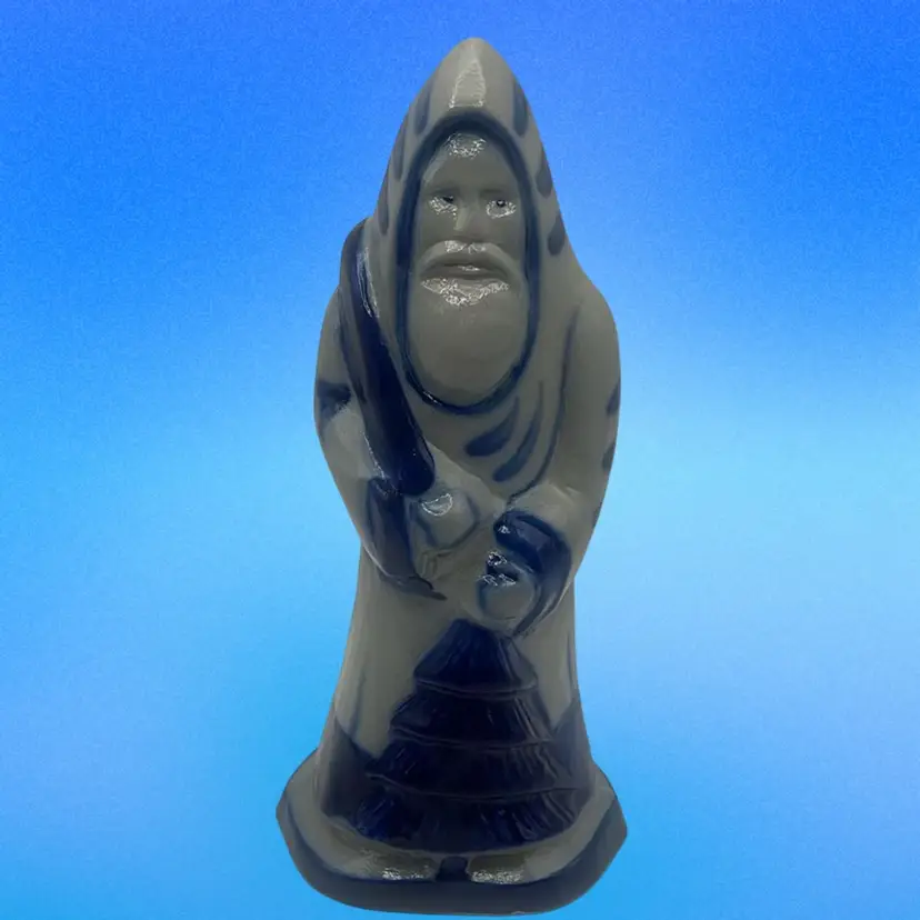 Eldreth Pottery Salt Glaze Santa, 9” Tall