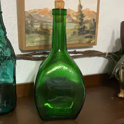 Green Wine Bottle With Cork