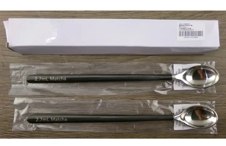 Box of 2 NSF 2.7mL Matcha Scoop, 18/8 Stainless Steel, New S5