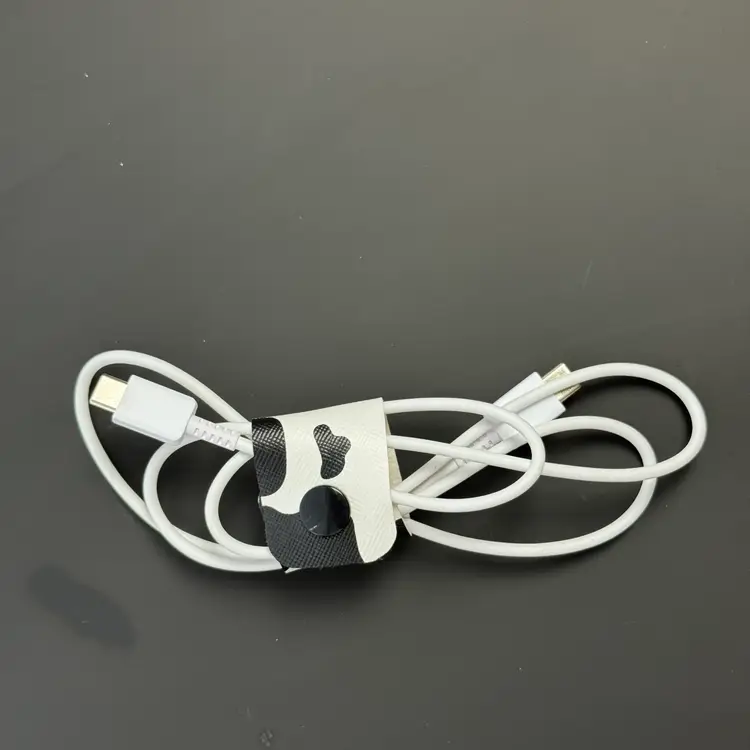 Cord Holder - Faux Leather, Zebra S-2