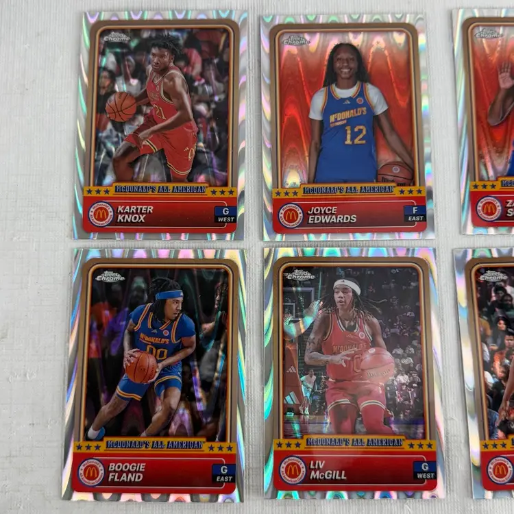 2024 Topps Chrome Mcdonalds Lot of 10 Raywave Bidunga Harper Fland Knox Edwards