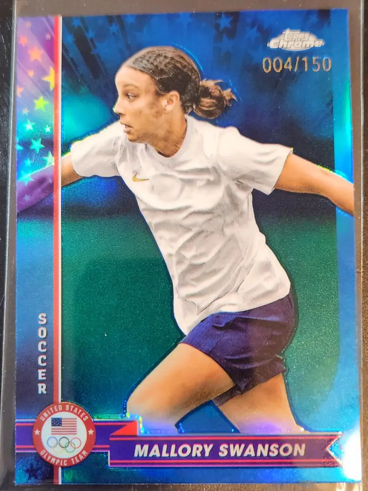 2024 Topps Chrome Olympics Mallory Swanson Blue Refractor /150