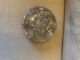 Clear Glass Flower Frog 4 1/2 Inch Diameter