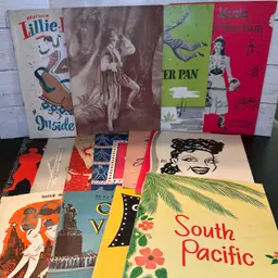 Lot of 14 Vintage 1950’s Theater Souvenir Programs South Pacific Guys & Dolls