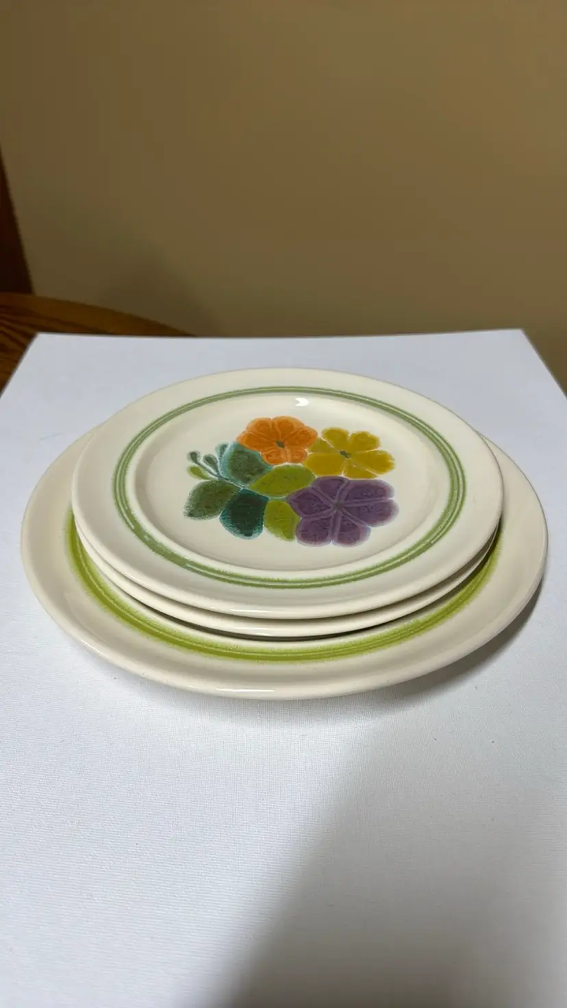 Franciscan FLORAL Dinner Plate 10 1/2" and two 8.5” luncheon plates
