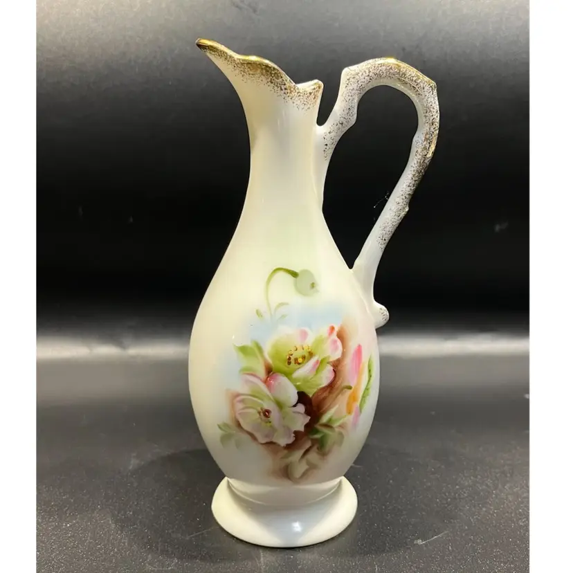 Lefton Hand Painted
Pitcher- Ewer/Vase- 5”