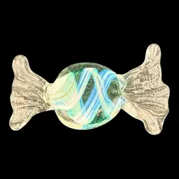 Murano Glass Candy Colorful Swirls 3”