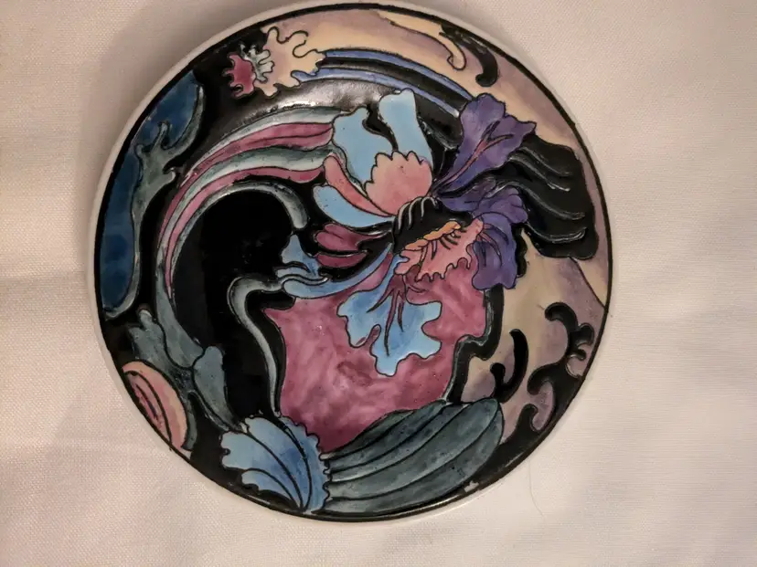 Vintage Art Nouveau Style Decorative Plate