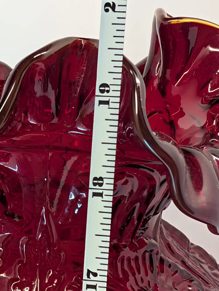 Fenton Ruby Poppy Student Lamp