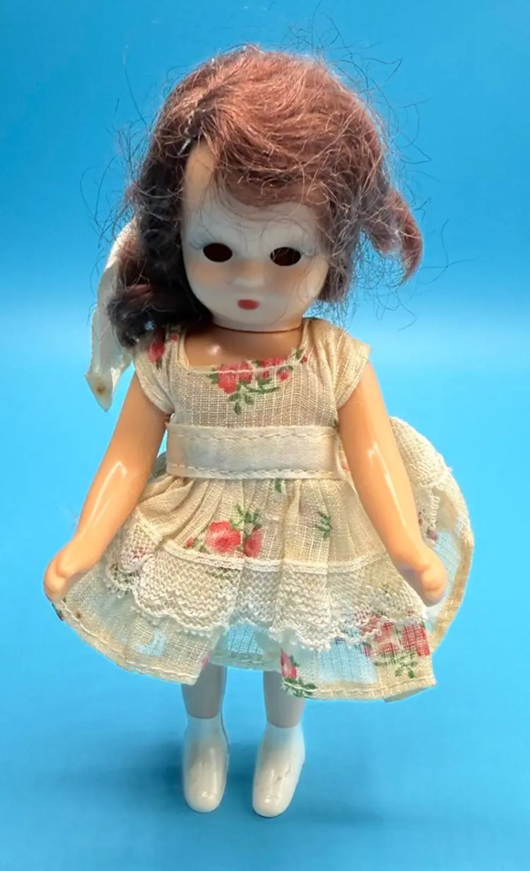 Nancy Ann Storybook Doll Plastic 1950’s Eyes Are Loose Perfect For Halloween Display