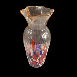 Vintage Handblown Confetti Vase