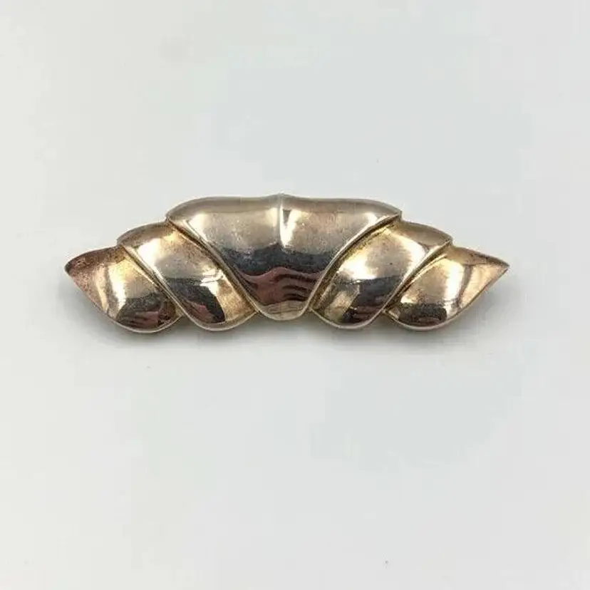 Krypell Modernist Sterling Silves Brooch Abstract Design Charles Krypell