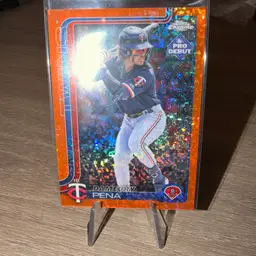 2025 Topps Pro Debut Dameury Pena Orange Speckle /25 Minnesota Twins