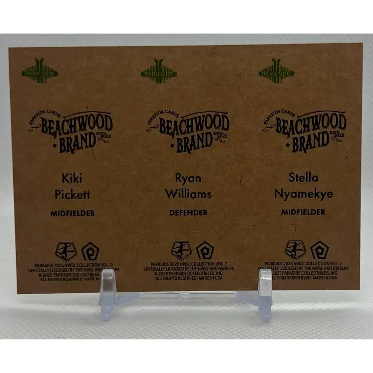 2025 Parkside NWSL Vol. 2 Nyamekye/Williams/Pickett Beachwood