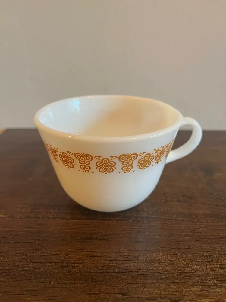 Corning Golden Butterfly Teacups