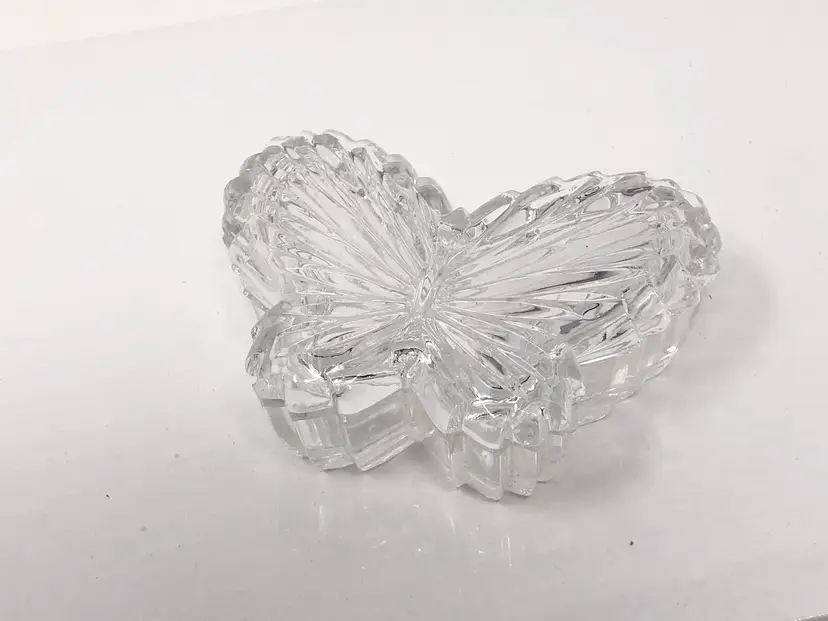 Crystal Butterfly Lidded Trinket Box