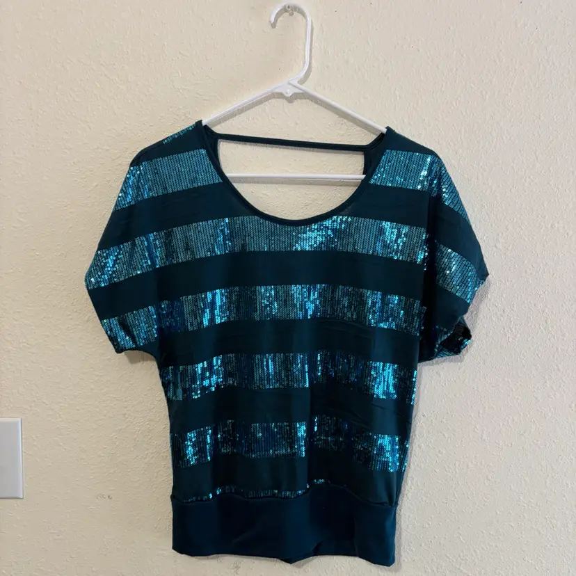 064. Motive - Blue Sequin Top
