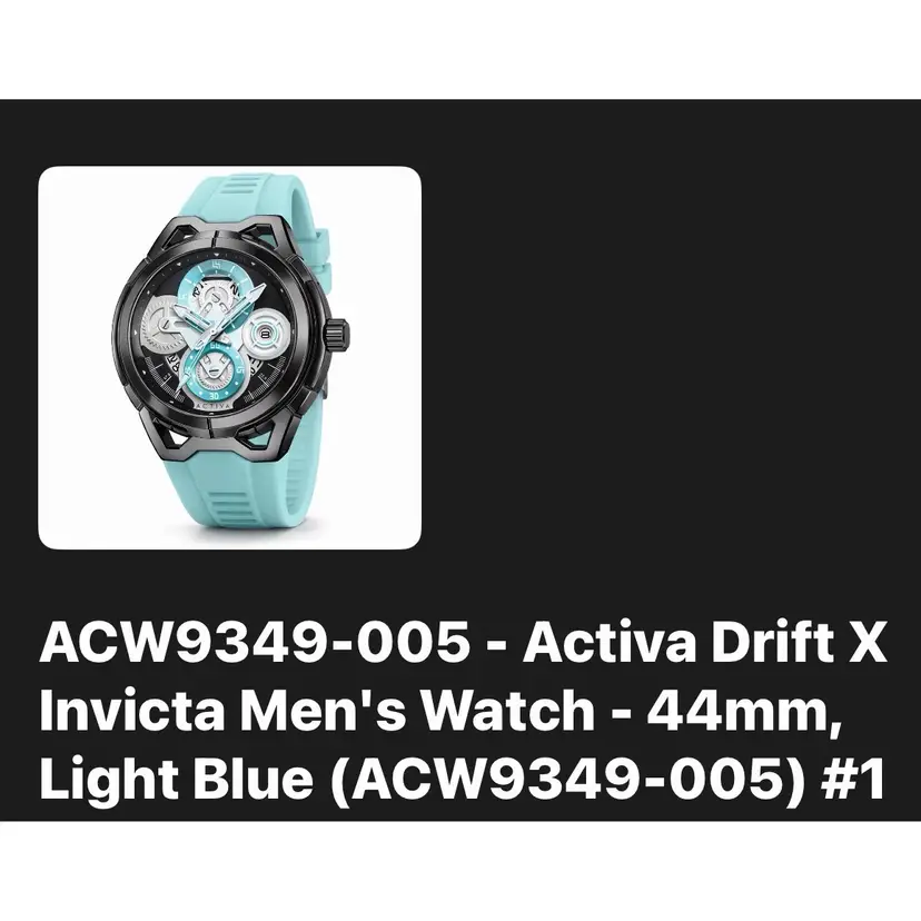 Activa Drift X
Invicta Men's Watch - 44mm,
Light Blue