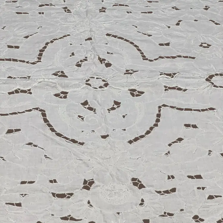 025 vintage Battenburg Madeira 98" x 58" tablecloth