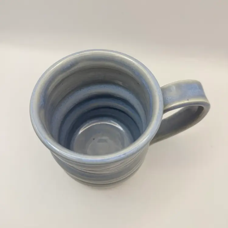 Handmade Blue Glazed Pottery Coffee Mug