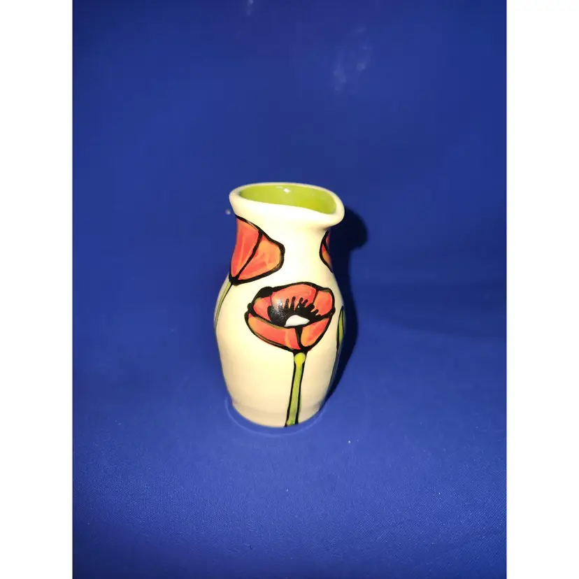 Lacey Goodrich Ceramic Poppy Small Pitcher or Creamer - Signed