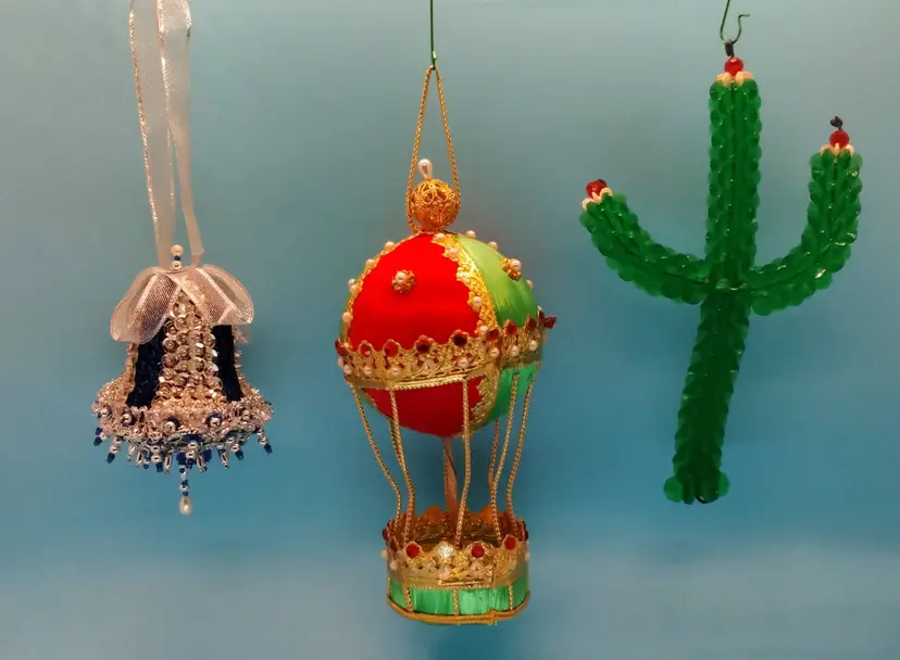 Bead and sequence ornaments, Christmas, Diwali, Car Decor
