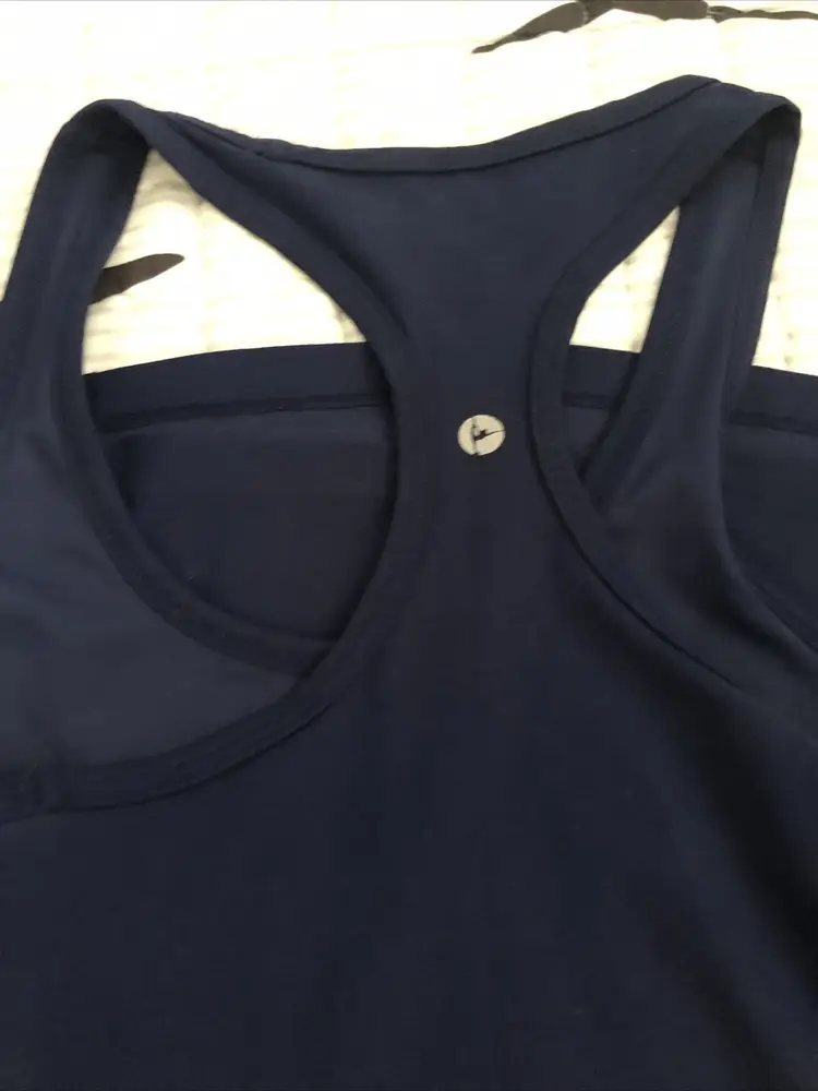 (2) 90 Degree Reflex Yoga Workout Racerback Tank Top XS & S Blue | Yellow Stripe