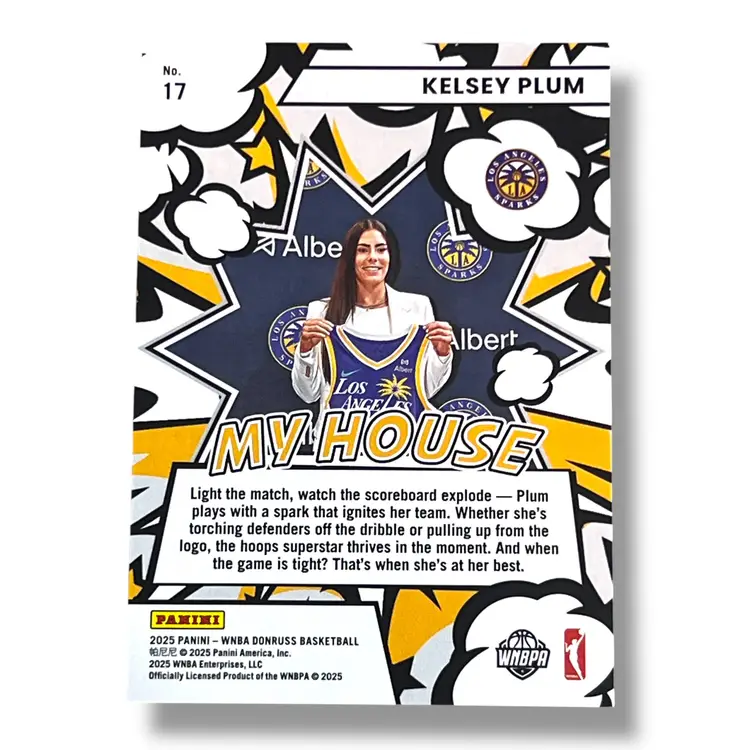 Kelsey Plum 2025 Donruss WNBA My House Holo Laser 98/99