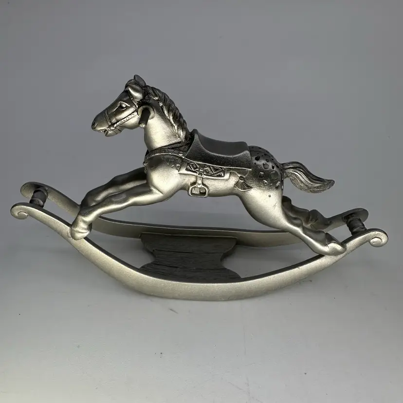 Pewter Figurine Rocking Horse Figurine