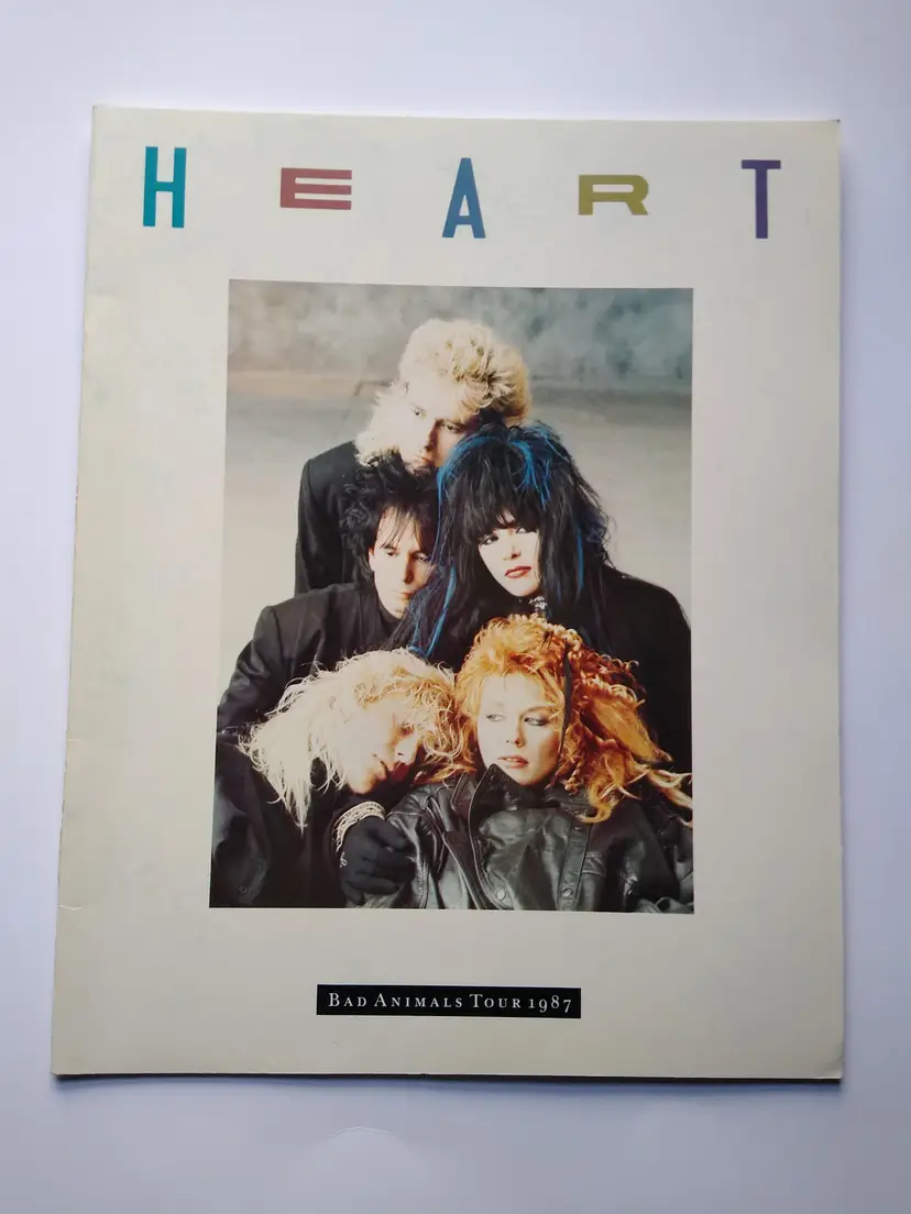 Heart Bad Animals Tour Book Original 1987 Pop Classic Rock Music Color Photos